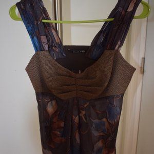 Black Halo sheer silk blouse